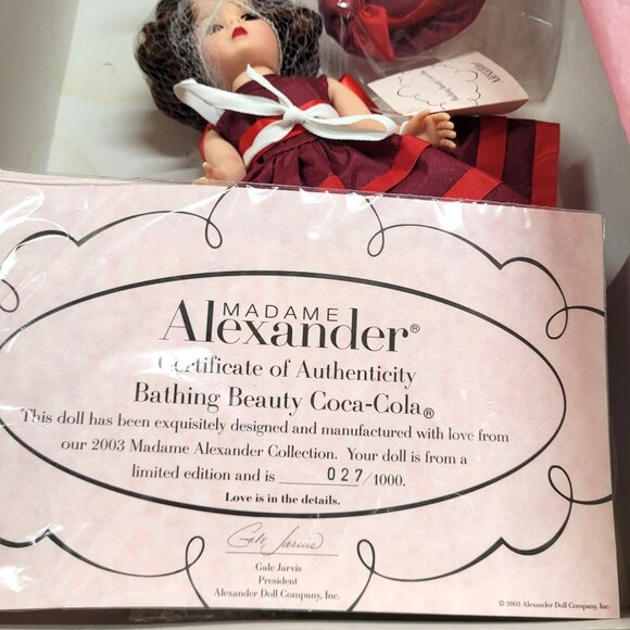 Madame Alexander 36025 Bathing Beauty 10'' Coca Cola 27/1000 New in Box w Damage - Picture 7 of 11